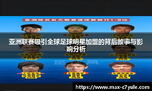 亚洲联赛吸引全球足球明星加盟的背后故事与影响分析